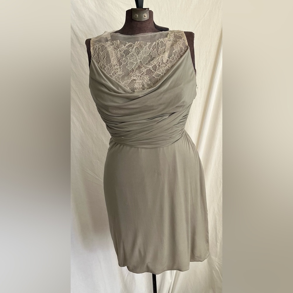 VALENTINO DRESS- size 10, grayish green in color.